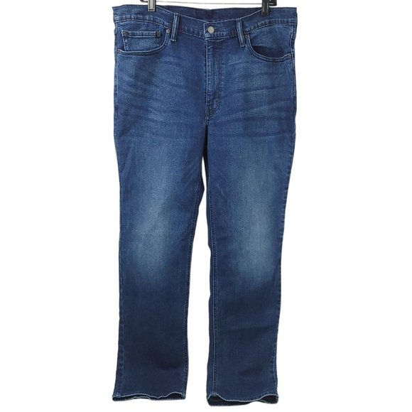 Levis 541 Athletic Taper Fit Jeans Mens 38 x 32 Altered Hem Dark Wash Denim - Picture 1 of 9